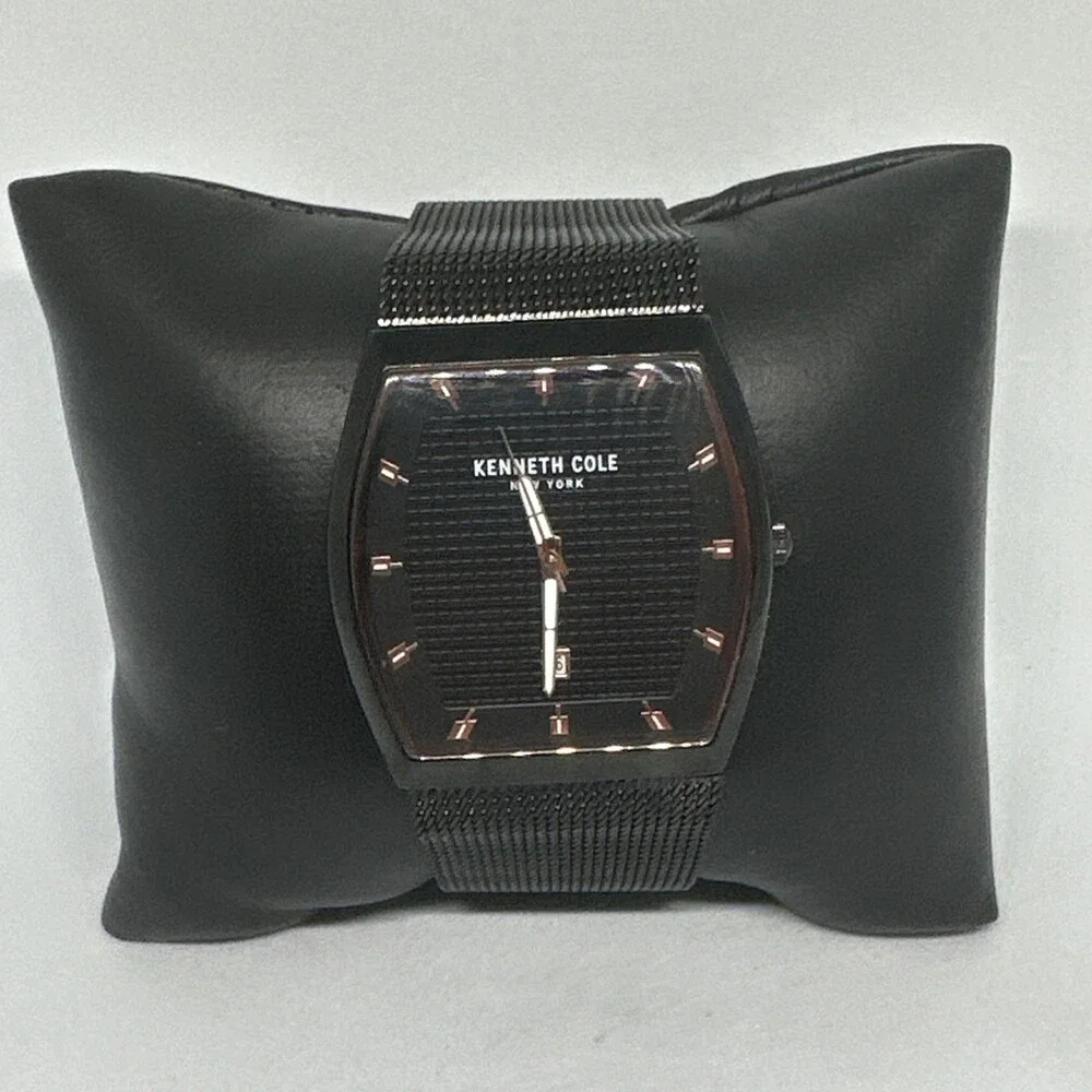 Kenneth Cole KC50489007 Men's Stainless Steel Mesh Analog Dial Wristwatch HME676